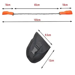Diagramma dettagliato delle dimensioni di una motosega manuale portatile da 24 pollici