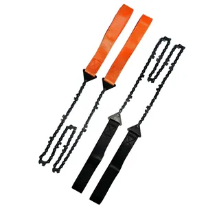 Motosega manuale tascabile portatile con denti ad alta resistenza per kit di sopravvivenza.