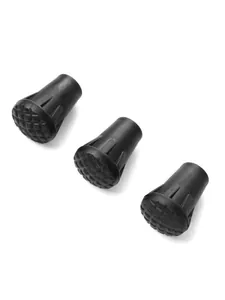 Set of 3 durable anti-slip rubber replacement tips for trekking poles and walking sticks