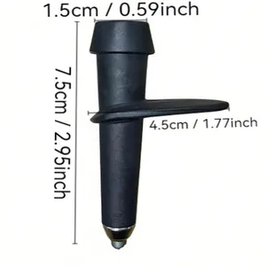 Λεπτομερής προβολή των διαστάσεων του άκρου μπατόν πεζοπορίας με καλάθι λάσπης