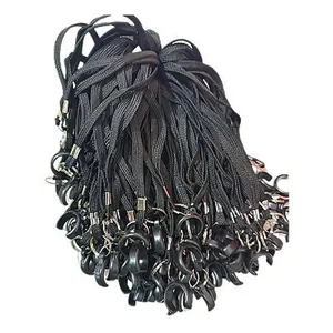 Dragonnes en nylon tressé noir durable pour cannes et béquilles.
