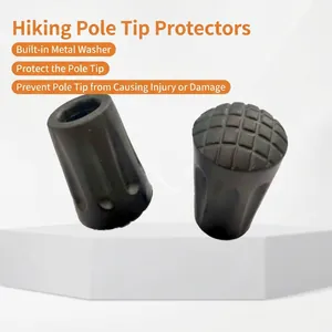 Puntas de Goma Antideslizantes para Bastones de Trekking Almohadillas de Repuesto para Bastones de Caminar Cubiertas Protectoras Con Arandela Metálica Interna para Senderismo