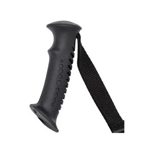 Impugnatura ergonomica professionale nera per bastoncini da trekking con cinturino da polso