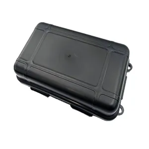 Boîte de survie étanche noire robuste pour le camping et le stockage antichoc