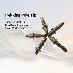 Punte di Ricambio per Bastoncini da Trekking Resistenti all'Usura Antiscivolo in Acciaio al Carbonio e Tungsteno per Escursionismo