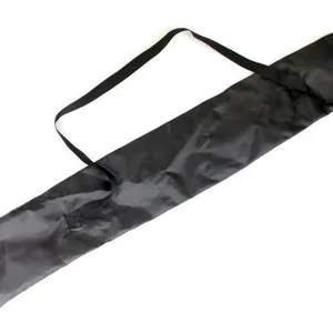 Durable black Oxford cloth storage bag for trekking poles with carrying strap.