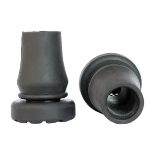Langlebige schwarze rutschfeste Gummispitzen für Gehstock und Krücken mit 16-19mm Basis