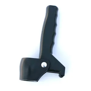 Detailansicht des ergonomischen Hilfsgriffs in Schwarz für 22 mm Gehstöcke oben