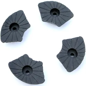 Replacement black non-slip rubber tips for 19mm four-legged walking cane, set of 4