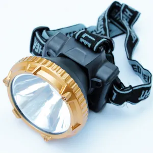 Detailed view of high-brightness rechargeable LED headlamp for fishing and cycling
