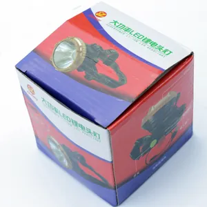 View of the retail packaging box for the rechargeable superpower LED li-ion headlight