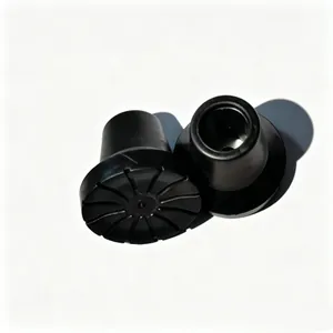 Black heavy-duty anti-slip rubber tips for crutches and hiking poles, replacement parts