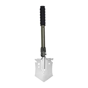 Heavy duty manganese steel folding entrenching shovel for outdoor camping and survival
