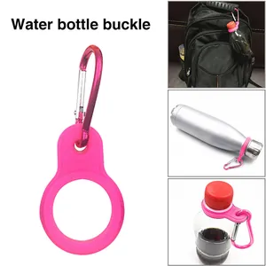 Rosa Silikon-Wasserflaschenschnalle mit Karabiner für verschiedene Outdoor-Einsätze