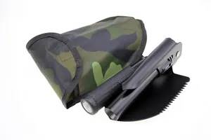 Pala da campeggio pieghevole multifunzionale con borsa di trasporto mimetica militare