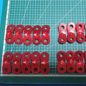 Tensores de cuerda de tienda en aleación de aluminio rojo con diseño de doble agujero
