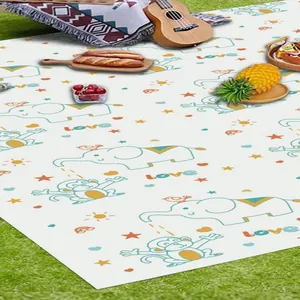 Tappetino da picnic impermeabile con stampe di animali per campeggio e gite