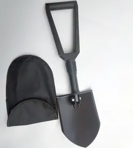 Pala pieghevole portatile da sopravvivenza con borsa in tela nera inclusa