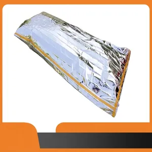 Emergency Sleeping Bag Thermal Reflective PET Aluminum Film Survival Gear For Outdoor Camping Hiking Rescue Adult Silver