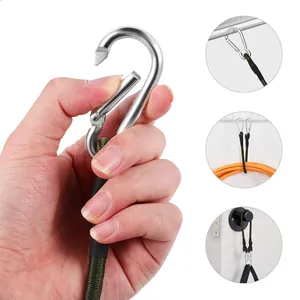 Robustes 8mm elastisches Spanngummi mit Karabinerhaken aus Metall für Outdoor-Camping