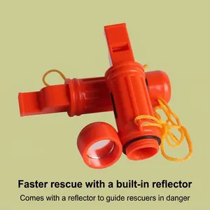 5-in-1 multifunctionele outdoor noodoverlevingsfluit met reflecterende signaalspiegel