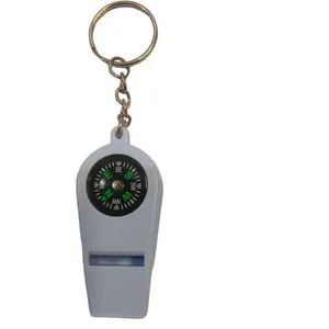 Multifunktionale Outdoor-Notpfeife mit integriertem Kompass und Metallschlüsselring