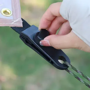 Clip per Tenda Heavy Duty Morsetto per Tenda in Plastica Antivento Manopola Regolabile Impugnatura a Denti di Sega per Campeggio Esterno