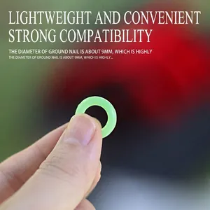 Leuchtender Silikon-O-Ring für Campingheringe in neongrüner, im Dunkeln leuchtender Ausführung