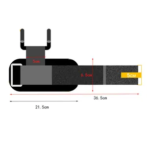 Detailed dimensions of weightlifting power hooks with adjustable wrist straps