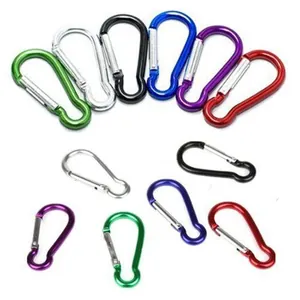 Collezione di moschettoni colorati multifunzionali a forma di D per zaini e portachiavi da esterno