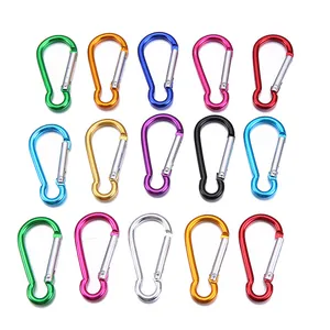 Set di 15 moschettoni in alluminio dai colori vivaci per attrezzatura outdoor e chiavi