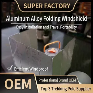 Faltbarer Aluminiumlegierung Camping Kocher Windschutz Für Outdoor Kochen Hitzeschild Windschutz Tragbare Faltbare Brennerschild