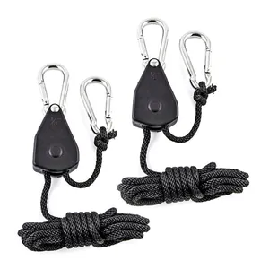 Detail van 1/8 inch verstelbare touwratelhangers voor outdoor kampeertenten