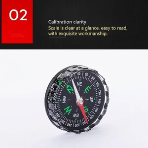Portable lightweight compass with clear calibration scale for outdoor camping navigation