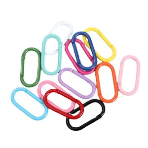 Gekleurde ovale karabijnhaakjes voor DIY sleutelhangers en accessoirebevestigingen