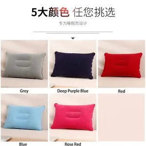 Almohada de viaje inflable portátil para camping en cinco colores vivos