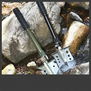 Multifunctional Folding Shovel Heavy Duty Manganese Steel Entrenching Tool For Outdoor Camping Hiking Fishing Survival Gear