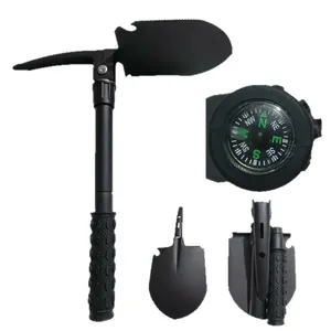 Compact folding tactical shovel entrenching tool for outdoor camping and survival gear