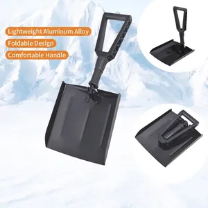 Grande Pelle à Neige Pliable Manche en Fer Revêtement en Poudre Outil d'urgence Avec Sac Pour Voiture Camping Hiver Déneigement