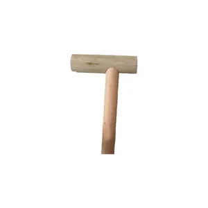 Natural handcrafted T-handle wooden walking stick for hiking and outdoor adventure