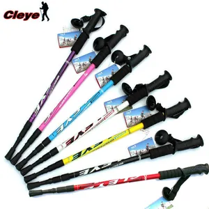 CLEYE 6061 aluminum telescopic trekking poles available in seven vibrant colors