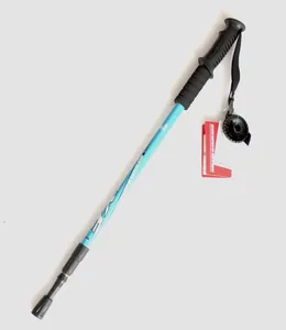 Full view of CLEYE lightweight telescopic trekking pole with ergonomic handle