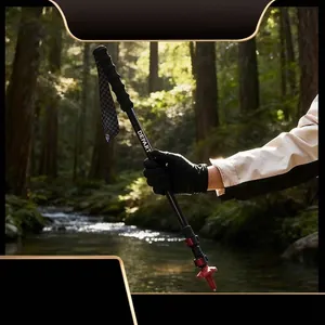 Professionele Ultralichte 3K Koolstofvezel Trekkingstok Telescopisch Verstelbare Wandelstok EVA Handvat Externe Vergrendeling