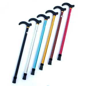 Bastoni da passeggio telescopici regolabili in alluminio in vari colori per anziani.
