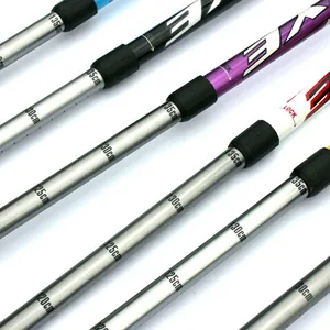 CLEYE telescopic trekking poles showing height scale markings and locking mechanism