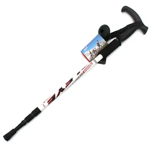 CLEYE lightweight telescopic trekking pole with ergonomic T-handle and shock absorption