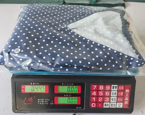 Packaged vintage navy polka dot print two-piece clothing set weighing 0.445kg in size 3XL
