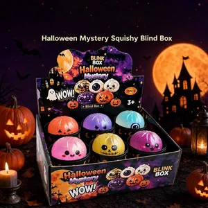 Caja sorpresa de squishys de Halloween con 12 juguetes en forma de pan