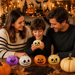 Juguetes antiestrés de calabaza de Halloween para aliviar el estrés y decorar fiestas