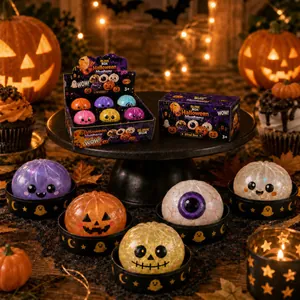 Set de juguetes squishy de caja ciega de Halloween con lindos diseños de calabaza
